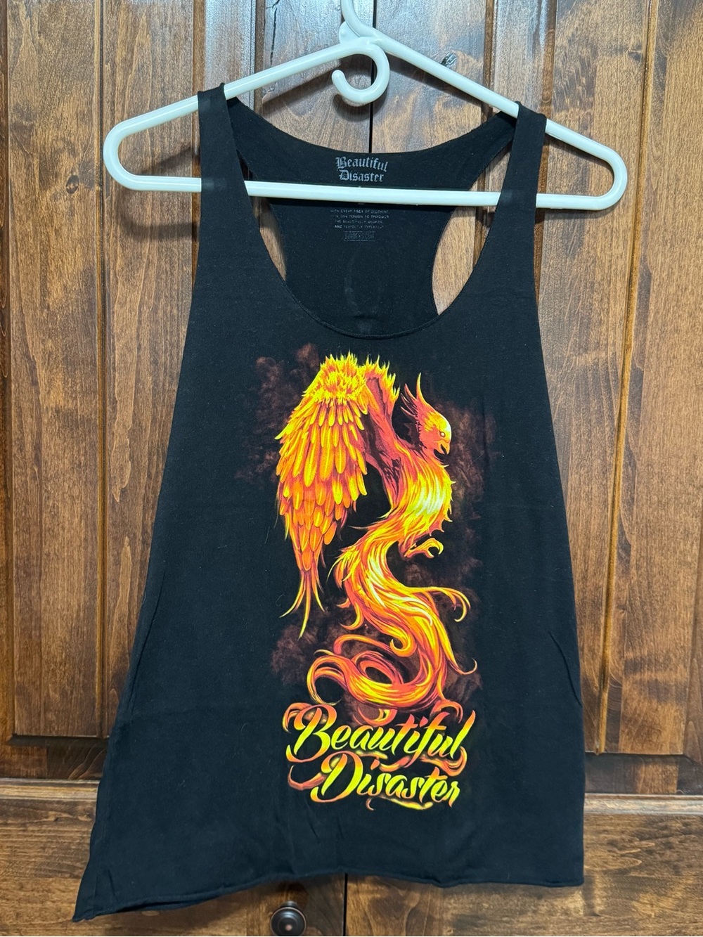 Beautiful Disaster Women's Black Phoenix Graphic Tank
